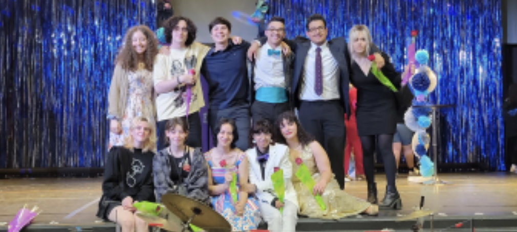 The Prom crew poses for a picture. Photo provided by The Prom cast.